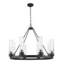 Innovations Lighting 617-8CR-BK-G617-11SCL - Boreas - 8 Light - 36 inch - Matte Black - Chandelier