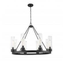 Innovations Lighting 617-8CR-BK-G617-11SDY - Boreas - 8 Light - 36 inch - Matte Black - Chandelier