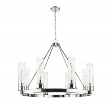 Innovations Lighting 617-8CR-PN-G617-11SDY - Boreas - 8 Light - 36 inch - Polished Nickel - Chandelier