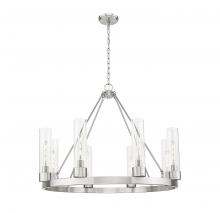 Innovations Lighting 617-8CR-SN-G617-11CL - Boreas - 8 Light - 36 inch - Satin Nickel - Chandelier