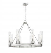 Innovations Lighting 617-8CR-SN-G617-11SDY - Boreas - 8 Light - 36 inch - Satin Nickel - Chandelier