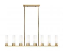 Innovations Lighting 617-8I-BB-G617-8WH - Boreas - 8 Light - 48 inch - Brushed Brass - Linear Pendant