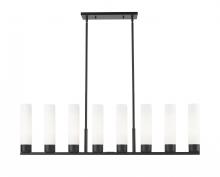 Innovations Lighting 617-8I-BK-G617-11SWH - Boreas - 8 Light - 48 inch - Matte Black - Linear Pendant