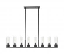 Innovations Lighting 617-8I-BK-G617-8CL - Boreas - 8 Light - 48 inch - Matte Black - Linear Pendant