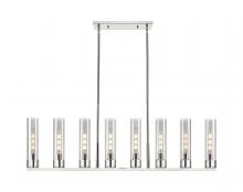 Innovations Lighting 617-8I-PN-G617-11SM - Boreas - 8 Light - 48 inch - Polished Nickel - Linear Pendant