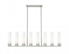 Innovations Lighting 617-8I-SN-G617-11WH - Boreas - 8 Light - 48 inch - Satin Nickel - Linear Pendant