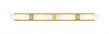 Innovations Lighting 617L-4W-BB-G617-11SWH - Boreas - 4 Light - 51 inch - Brushed Brass - Bath Vanity Light