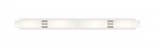 Innovations Lighting 617L-4W-SN-G617-11WH - Boreas - 4 Light - 51 inch - Satin Nickel - Bath Vanity Light