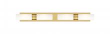Innovations Lighting 617S-4W-BB-G617-8WH - Boreas - 4 Light - 39 inch - Brushed Brass - Bath Vanity Light