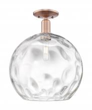 Innovations Lighting 716-1C-AC-G1215-14 - Athens Water Glass - 1 Light - 13 inch - Antique Copper - Semi-Flush Mount