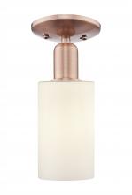 Innovations Lighting 716-1C-AC-G801 - Clymer - 1 Light - 4 inch - Antique Copper - Semi-Flush Mount