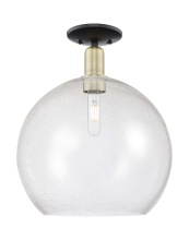 Innovations Lighting 716-1C-BAB-G124-14 - Athens - 1 Light - 14 inch - Black Antique Brass - Semi-Flush Mount