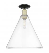 Innovations Lighting 716-1C-BAB-GBC-162 - Berkshire Glass - 1 Light - 16 inch - Black Antique Brass - Semi-Flush Mount