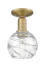 Innovations Lighting 716-1C-BB-G1213-6CL - Athens Deco Swirl - 1 Light - 6 inch - Brushed Brass - Semi-Flush Mount