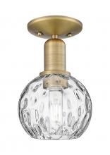 Innovations Lighting 716-1C-BB-G1215-6 - Athens Water Glass - 1 Light - 6 inch - Brushed Brass - Semi-Flush Mount
