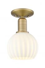 Innovations Lighting 716-1C-BB-G1217-6WV - White Venetian - 1 Light - 6 inch - Brushed Brass - Semi-Flush Mount