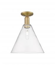 Innovations Lighting 716-1C-BB-GBC-122 - Berkshire Glass - 1 Light - 12 inch - Brushed Brass - Semi-Flush Mount