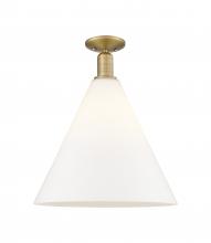 Innovations Lighting 716-1C-BB-GBC-161 - Berkshire Glass - 1 Light - 16 inch - Brushed Brass - Semi-Flush Mount