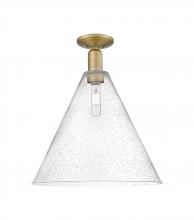 Innovations Lighting 716-1C-BB-GBC-164 - Berkshire Glass - 1 Light - 16 inch - Brushed Brass - Semi-Flush Mount