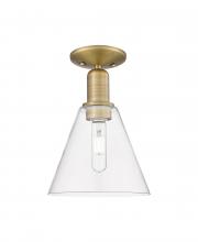 Innovations Lighting 716-1C-BB-GBC-82 - Berkshire Glass - 1 Light - 8 inch - Brushed Brass - Semi-Flush Mount