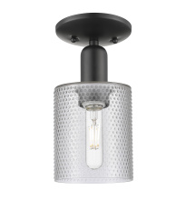 Innovations Lighting 716-1C-BK-G112 - Cobbleskill - 1 Light - 5 inch - Matte Black - Semi-Flush Mount