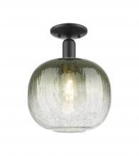 Innovations Lighting 716-1C-BK-G481-10SL - Brookhaven Sphere - 1 Light - 6 inch - Matte Black - Semi-Flush Mount