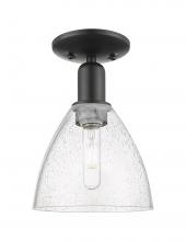 Innovations Lighting 716-1C-BK-GBD-754 - Bristol - 1 Light - 8 inch - Matte Black - Semi-Flush Mount