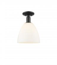 Innovations Lighting 716-1C-BK-GBD-91 - Bristol - 1 Light - 9 inch - Matte Black - Semi-Flush Mount