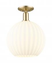 Innovations Lighting 716-1C-CB-G1217-12WV - White Venetian - 1 Light - 12 inch - Champagne Bronze - Semi-Flush Mount