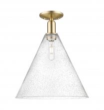 Innovations Lighting 716-1C-CB-GBC-164 - Berkshire Glass - 1 Light - 16 inch - Champagne Bronze - Semi-Flush Mount