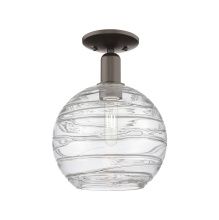 Innovations Lighting 716-1C-OB-G1213-10CL - Athens Deco Swirl - 1 Light - 10 inch - Oil Rubbed Bronze - Semi-Flush Mount