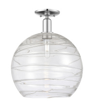 Innovations Lighting 716-1C-PC-G1213-14CL - Athens Deco Swirl - 1 Light - 14 inch - Polished Chrome - Semi-Flush Mount