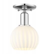Innovations Lighting 716-1C-PC-G1217-6WV - White Venetian - 1 Light - 6 inch - Polished Chrome - Semi-Flush Mount