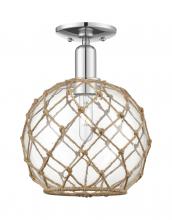 Innovations Lighting 716-1C-PC-G122-10RB - Farmhouse Rope - 1 Light - 10 inch - Polished Chrome - Semi-Flush Mount
