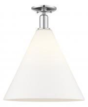 Innovations Lighting 716-1C-PC-GBC-161 - Berkshire Glass - 1 Light - 16 inch - Polished Chrome - Semi-Flush Mount