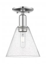 Innovations Lighting 716-1C-PC-GBC-84 - Berkshire Glass - 1 Light - 8 inch - Polished Chrome - Semi-Flush Mount