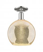 Innovations Lighting 716-1C-PN-G128-10 - Athens - 1 Light - 10 inch - Polished Nickel - Semi-Flush Mount