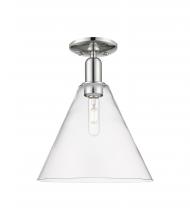 Innovations Lighting 716-1C-PN-GBC-122 - Berkshire Glass - 1 Light - 12 inch - Polished Nickel - Semi-Flush Mount