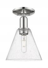 Innovations Lighting 716-1C-PN-GBC-84 - Berkshire Glass - 1 Light - 8 inch - Polished Nickel - Semi-Flush Mount
