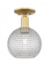 Innovations Lighting 716-1C-SG-G122C-8CL - Athens - 1 Light - 8 inch - Satin Gold - Semi-Flush Mount