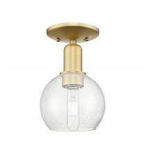 Innovations Lighting 716-1C-SG-G124-6 - Athens - 1 Light - 6 inch - Satin Gold - Semi-Flush Mount
