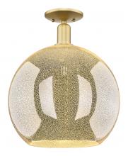 Innovations Lighting 716-1C-SG-G128-14 - Athens - 1 Light - 14 inch - Satin Gold - Semi-Flush Mount