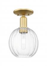 Innovations Lighting 716-1C-SG-G458-7CL - Preston Globe - 1 Light - 6 inch - Satin Gold - Semi-Flush Mount