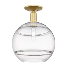 Innovations Lighting 716-1C-SG-G556-12CL - Rochester - 1 Light - 12 inch - Satin Gold - Semi-Flush Mount