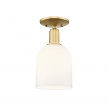 Innovations Lighting 716-1C-SG-G558-6GWH - Bella - 1 Light - 6 inch - Satin Gold - Semi-Flush Mount
