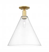 Innovations Lighting 716-1C-SG-GBC-162 - Berkshire Glass - 1 Light - 16 inch - Satin Gold - Semi-Flush Mount