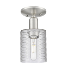 Innovations Lighting 716-1C-SN-G112 - Cobbleskill - 1 Light - 5 inch - Brushed Satin Nickel - Semi-Flush Mount
