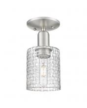 Innovations Lighting 716-1C-SN-G112C-5CL - Cobbleskill - 1 Light - 5 inch - Brushed Satin Nickel - Semi-Flush Mount