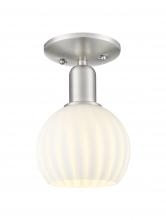 Innovations Lighting 716-1C-SN-G1217-6WV - White Venetian - 1 Light - 6 inch - Brushed Satin Nickel - Semi-Flush Mount