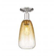 Innovations Lighting 716-1C-SN-G480-6AM - Brookhaven Almond - 1 Light - 6 inch - Brushed Satin Nickel - Semi-Flush Mount